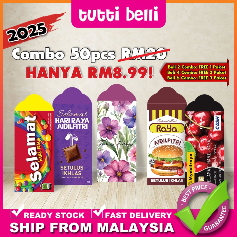 50 Keping / Combo 128gsm Sampul Duit Raya Rare Viral 2025 / Ready Stok ...