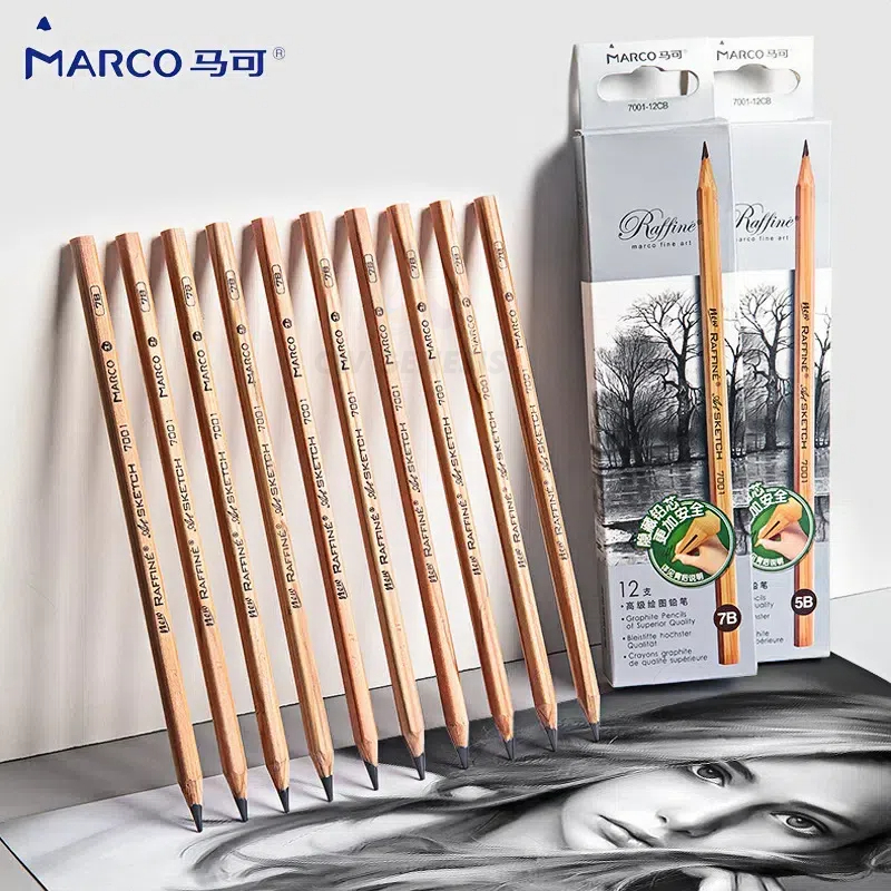 【CW】Marco Premium Drawing Professional Art Drawing Pencils and Charcoal ...