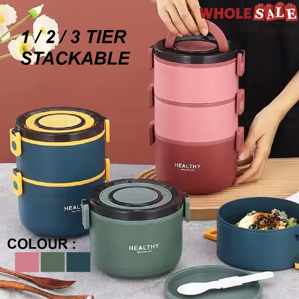 GOURMET Stackable Lunch Box Insulated Thermal Food Container Multi ...
