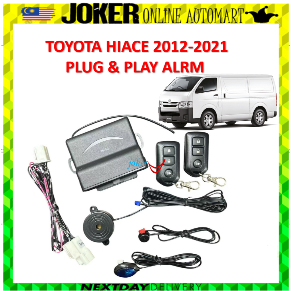 Toyota Hiace Van 2012 - 2021 OEM Plug And Play Car Alarm Security ...