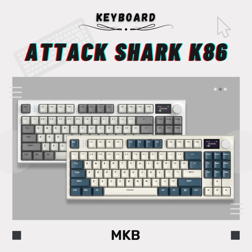 Attack Shark K86 75% Wireless Full Build Keyboard Kit Hot-Swap RGB Tri ...