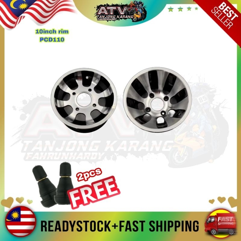 -A- Atv Aluminum rim 10 inch for gy6 150cc 200cc | Shopee Malaysia