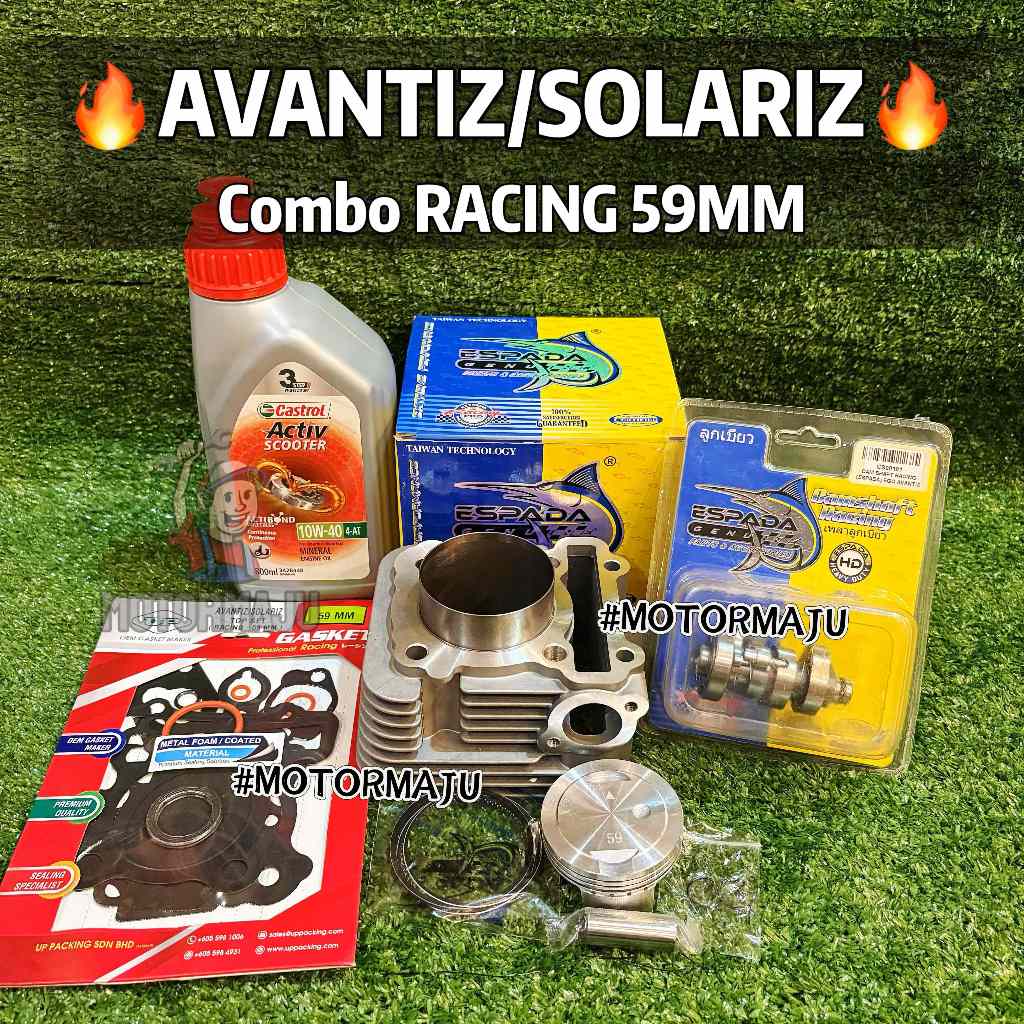 Combo AVANTIZ / SOLARIZ RACING 59mm Block full set Gasket Top Camshaft ...