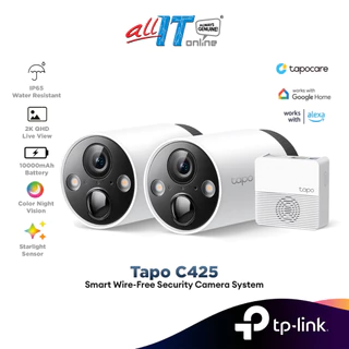 TP-Link Tapo C420S2 2K QHD Battery Operated Rechargeable IP65 Outdoor Wireless WiFi Smart IP Camera Surveillance CCTV