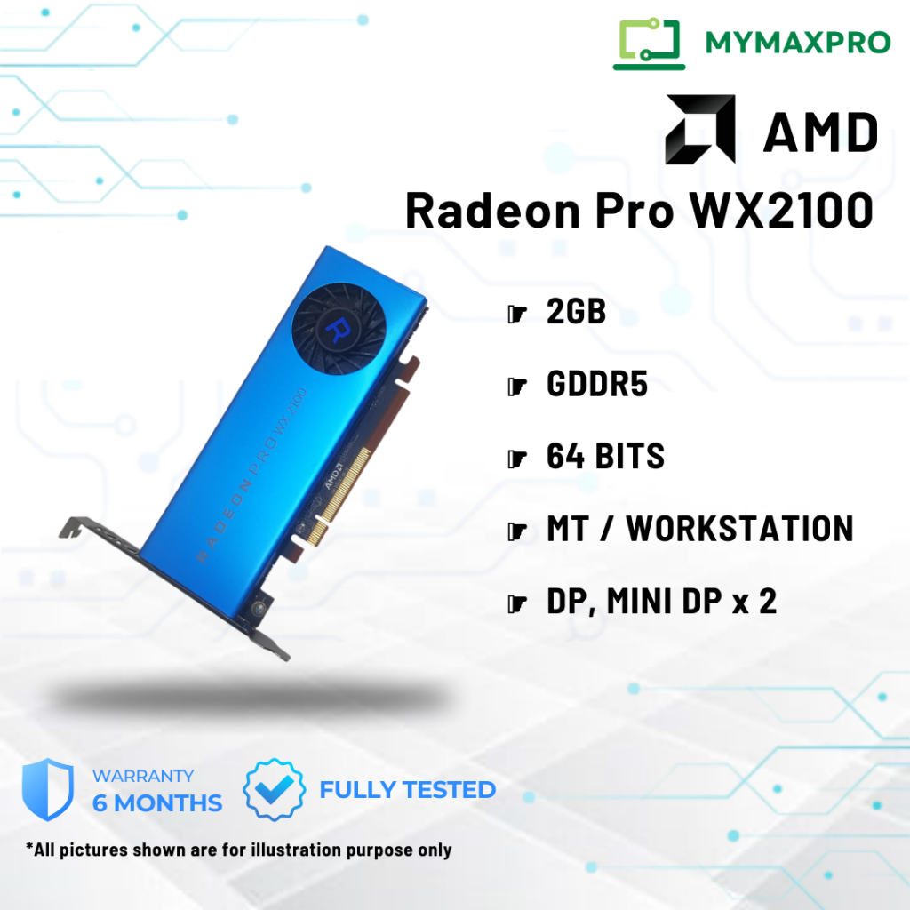 Scheda Video AMD Radeon Pro WX2100 2GB GDDR5 – Usata Ma In Perfetto Stato Funzionante