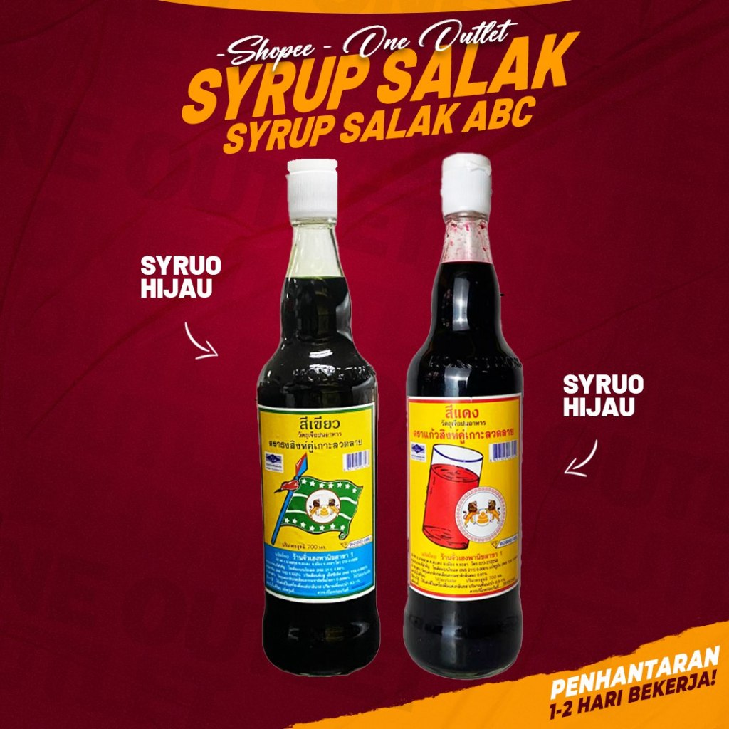 Sirap Salak ABC Sirap Merah Sirap Hijau Syrup ABC 700ML | Shopee Malaysia