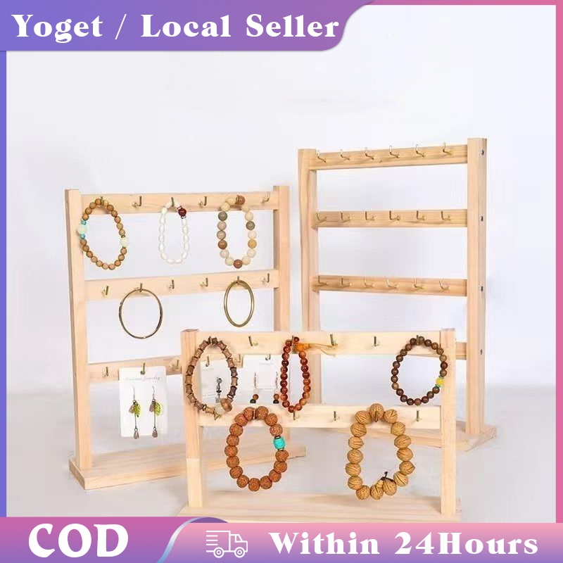 Solid Wood Keychain Storage Rack/DIY Bracelet Strings Display Rack ...