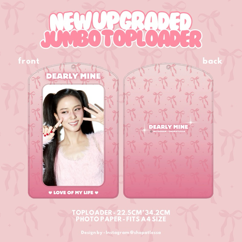 CUSTOM JUMBO PHOTOCARD TOPLOADER KPOP | CAHOL | BIG PHOTOCARD HOLDER ...