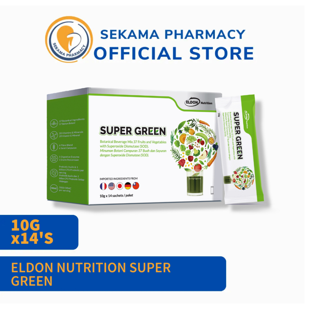 ELDON NUTRITION SUPER GREEN BOTANICAL BEVERAGE (Mix 37 Fruits ...