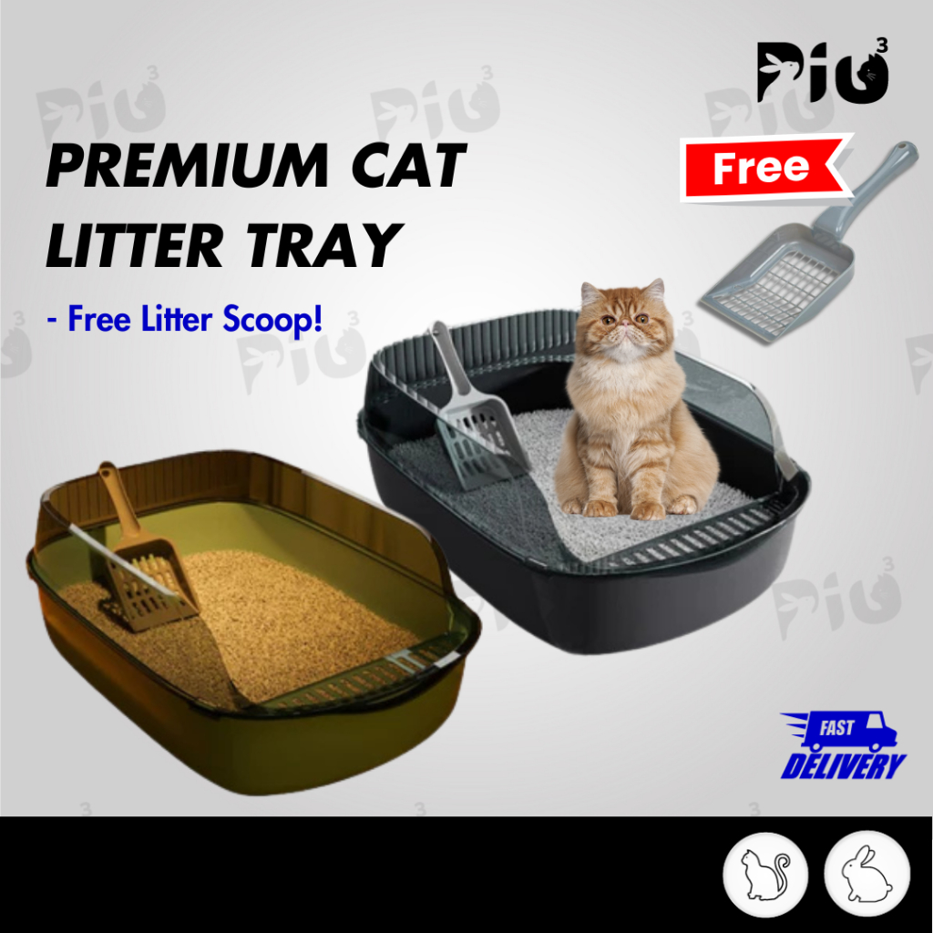 [24HR SHIP] PREMIUM CAT TOILET XL Size Semi-Enclosed Cat Litter Box ...