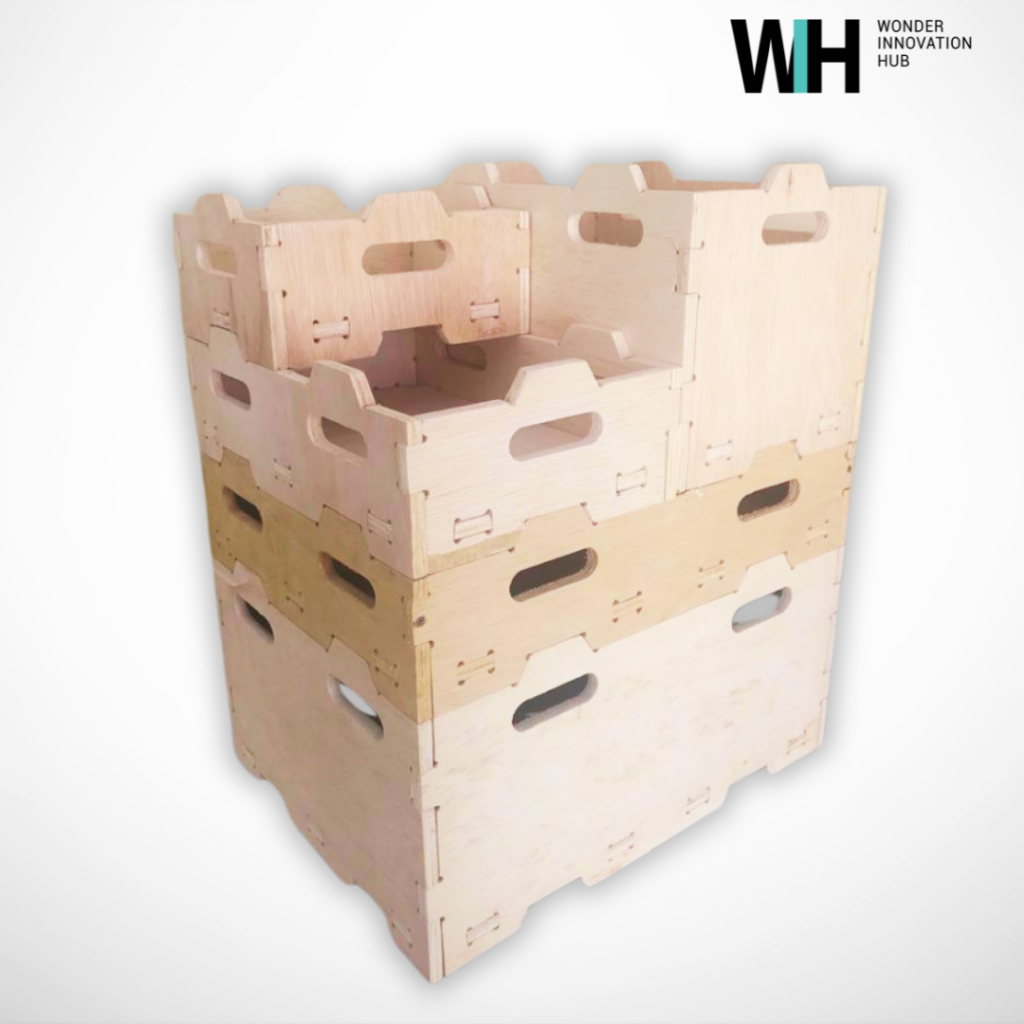 Stackable Wooden Crates And Box storage | Shopee Malaysia