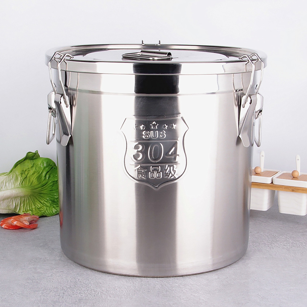 304 metal stainless steel airtight food container rice storage ...