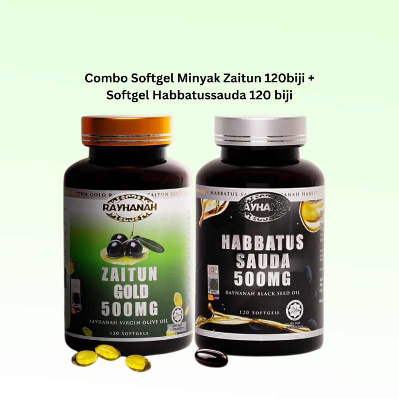 Rayhanah Softgel Minyak Zaitun + Softgel Habbatussauda + Kelapa Dara ...