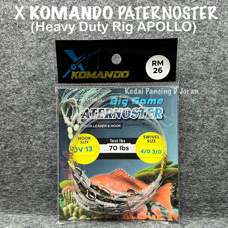 X KOMANDO PATERNOSTER BIG GAME(APOLLO HEAVY DUTY RIG) | Shopee Malaysia