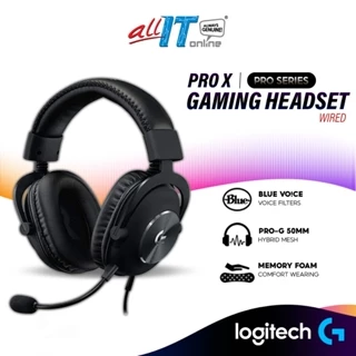 Logitech G PRO X Wired Gaming Headset | Blue VO!CE | Pro-G 50mm Drivers - Black (981-000820)