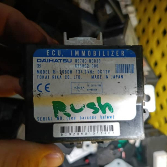 🔥USED🔥 89780-B0030 TOYOTA AVANZA F601 F602 / RUSH F700 ENGINE CONTROL ...