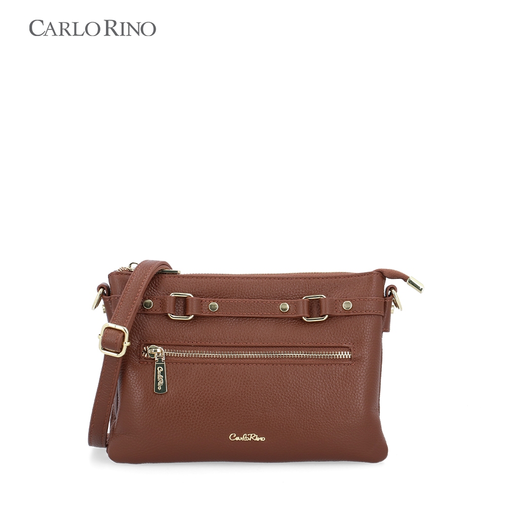 Carlo Rino Metropolitan Small Sling Bag - Dark Brown | Shopee Malaysia