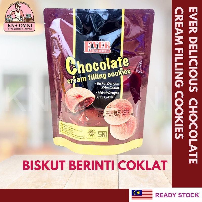 Ever Delicious Chocolate Cream Filling Cookies Biskut Inti Krim Coklat ...