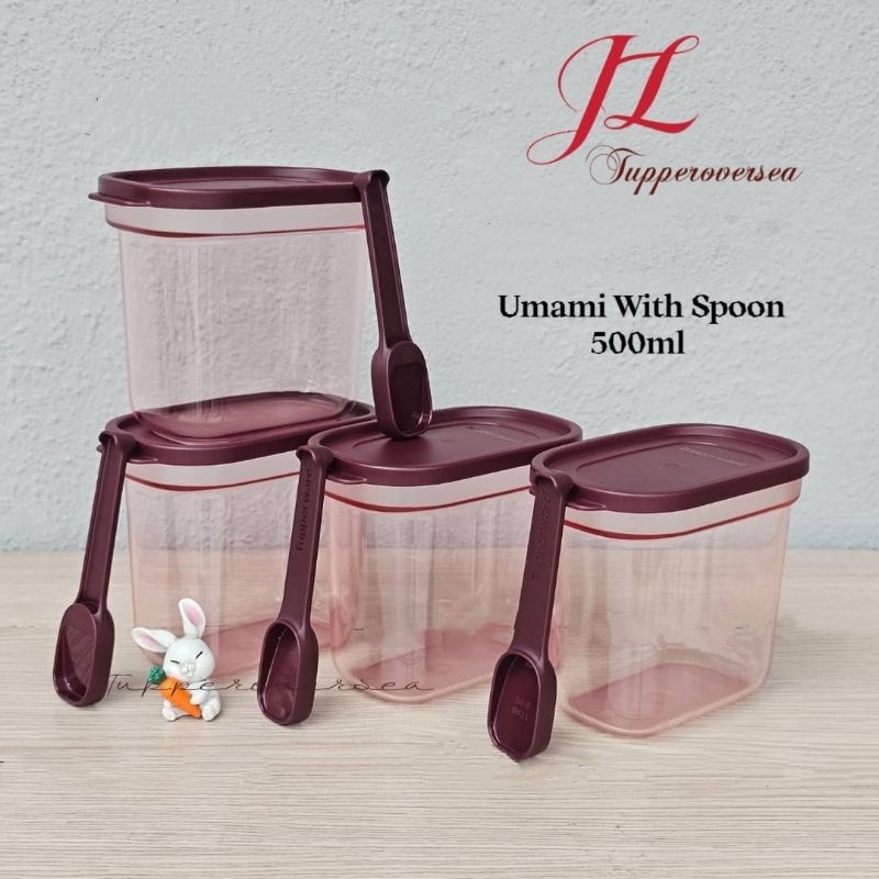 Tupperware Umami Collection 500ml + FREE Spoons - Black / Pink | Shopee ...