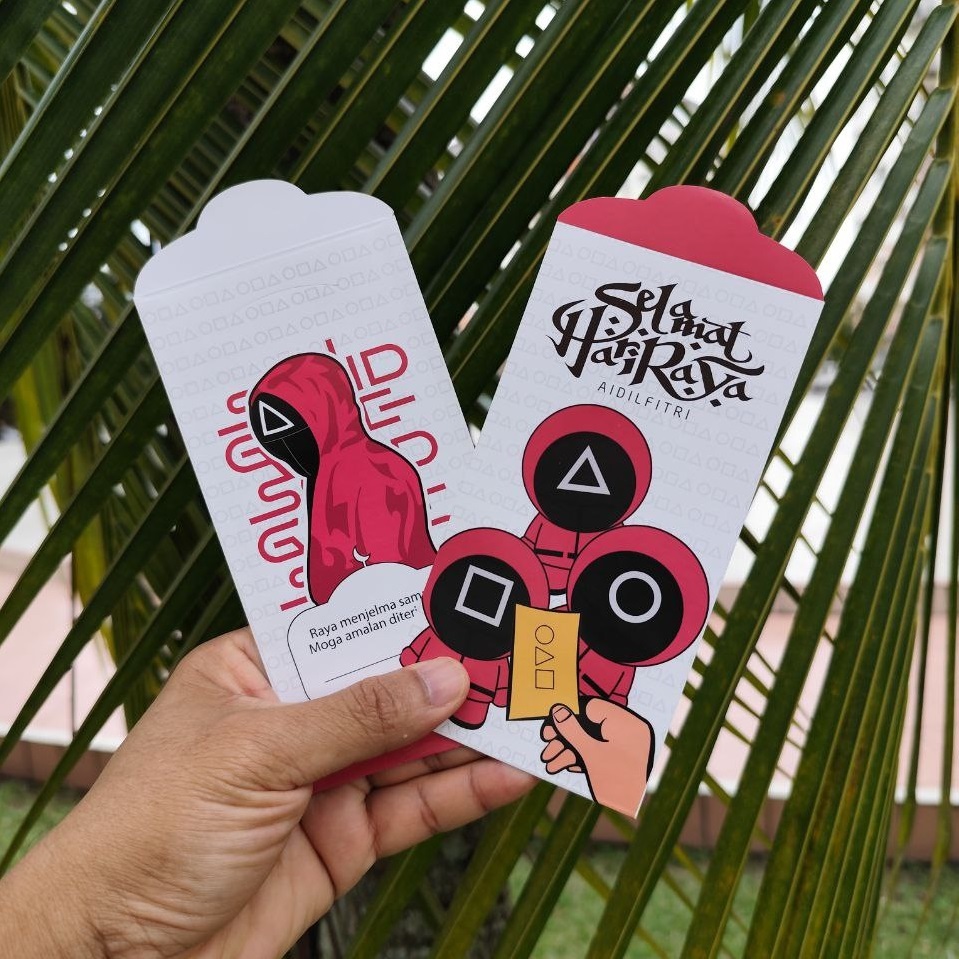 [ 5/40PCS COMBO ] SQUID GAME SAMPUL DUIT RAYA 2025 ANGPAO MONEY PACKET ...
