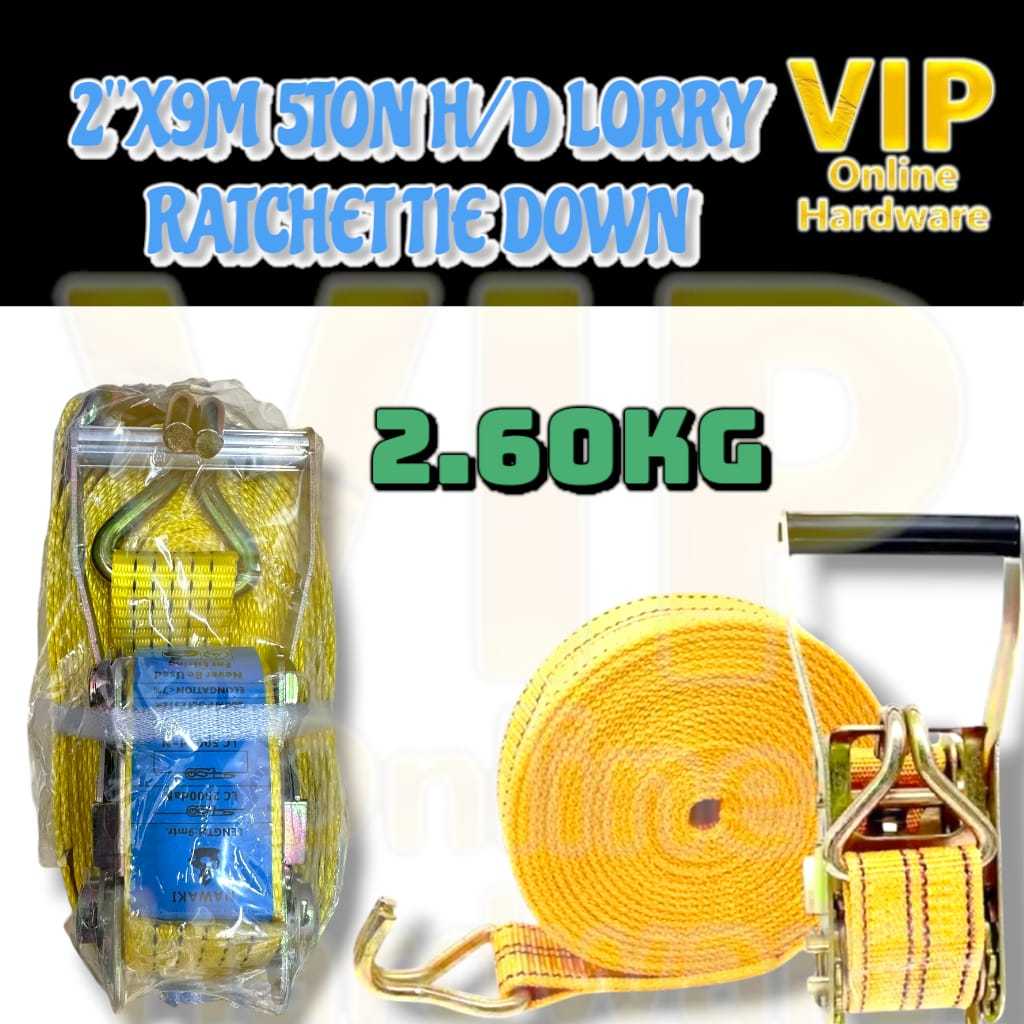 Rachet TIE DOWN 2''X9M BELT SOUND ROPE/GOODS STRAP/CARGO LASHING ...