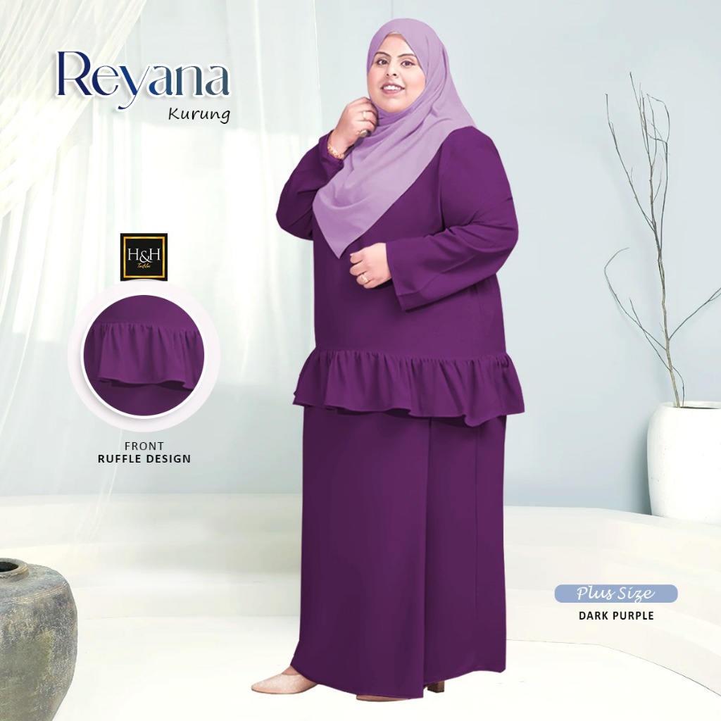 Raya Arrival REYANA Kurung With front Ruffle design By H&H textiles ...