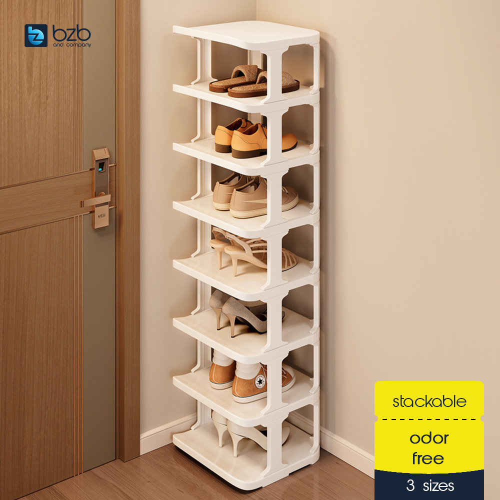 Odor Free Multi Tier Shoes Rack Stackable Vertical Shoe Cabinet DIY ...