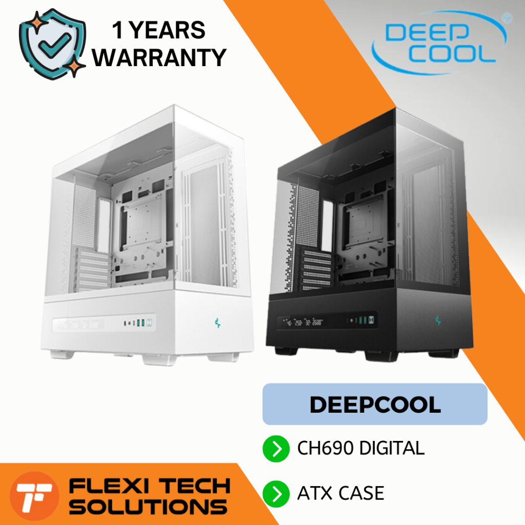 Flexi Tech DeepCool CH690 Digital ATX Case - Black & White | Shopee ...