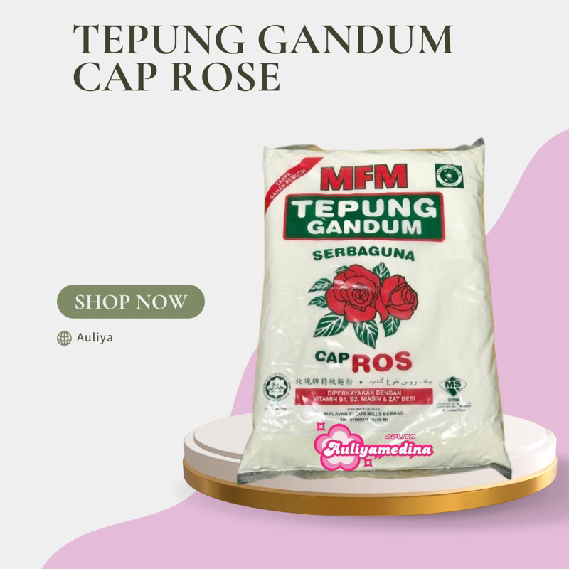 🔥 READY STOCK 🔥 3 Pack Gandum Cap Rose 900g 🔥 Tepung Gandum Serbaguna ...