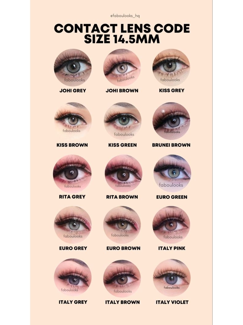 (READY STOCK) FABOULOOKS CONTACT LENS | SIZE 15MM | PART 1 | Shopee ...