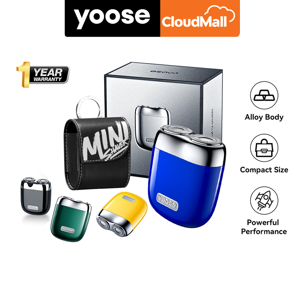 yoose Mini Shaver Portable Electric Razor for Man Travel with Leather ...