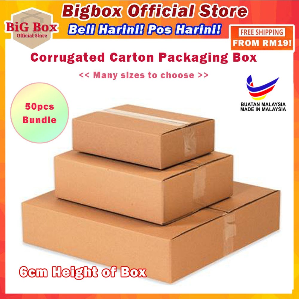 【Kotak】 (50pcs) Bigbox Packaging Box Carton Box Packing Box Boxes ...