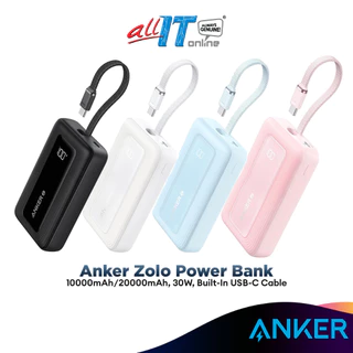 Anker Zolo 10000mAh / 20000mAh 30W Powerbank with Built-in USB-C
