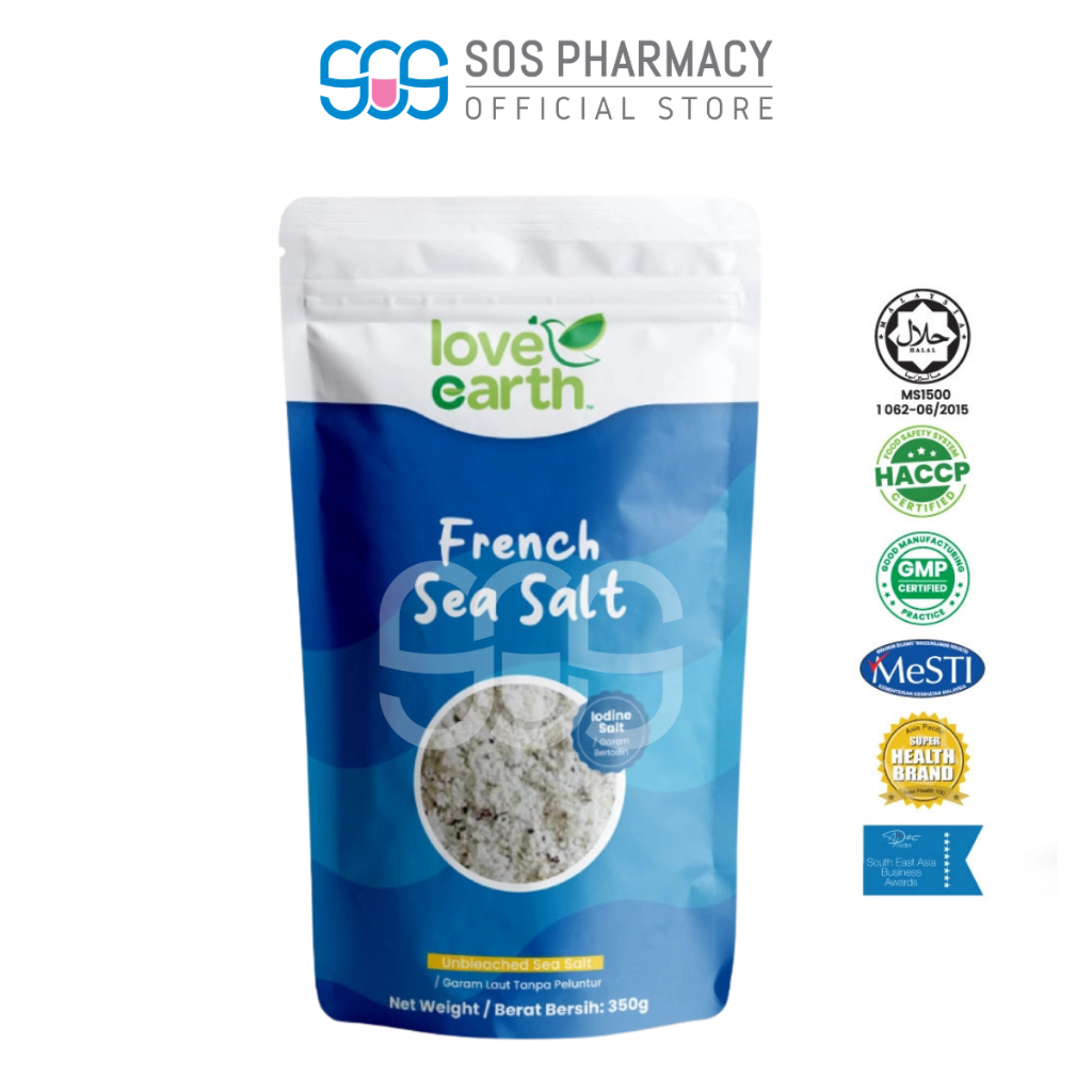 Love Earth French Sea Salt Fine 350G [Hand harvested similar Celtic Sea