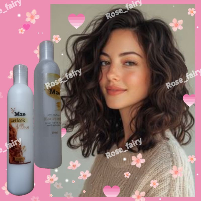 250ml Krim Gaya Tampilan Basah Rambut keriting MZE / Curly Hair ...