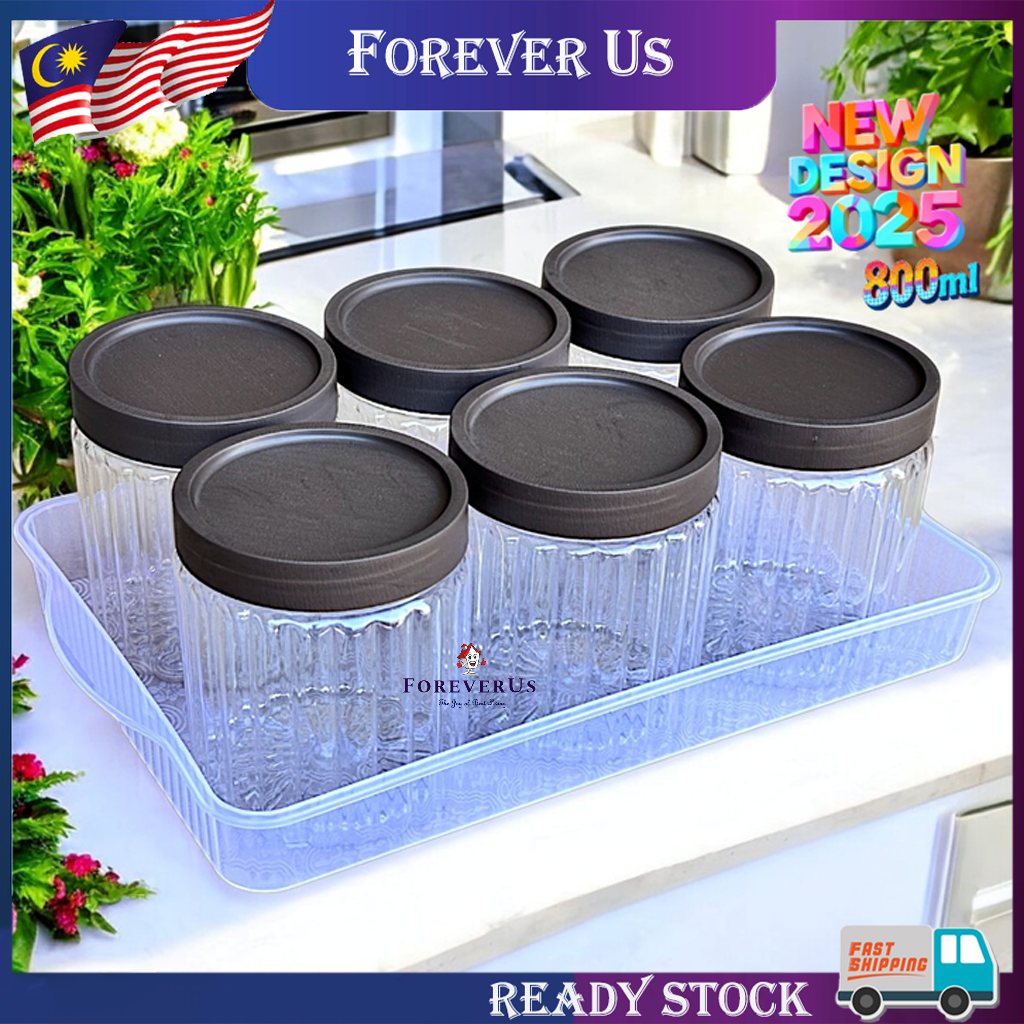 6pcs Set Bekas Kuih Raya Set 800ml/Cookies Container Set /Bekas Kuih ...