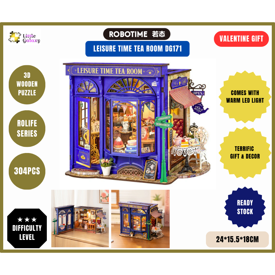 Ready Stock] Robotime Rolife 3D DIY Wooden Puzzle Miniature House Kit ...