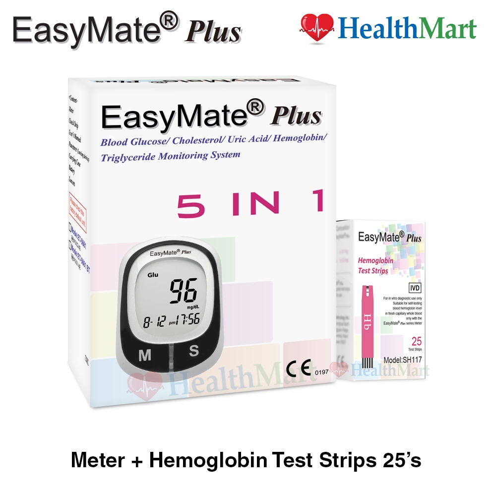 EasyMate Plus Blood Glucose, Cholesterol, Uric Acid, Hemoglobin ...