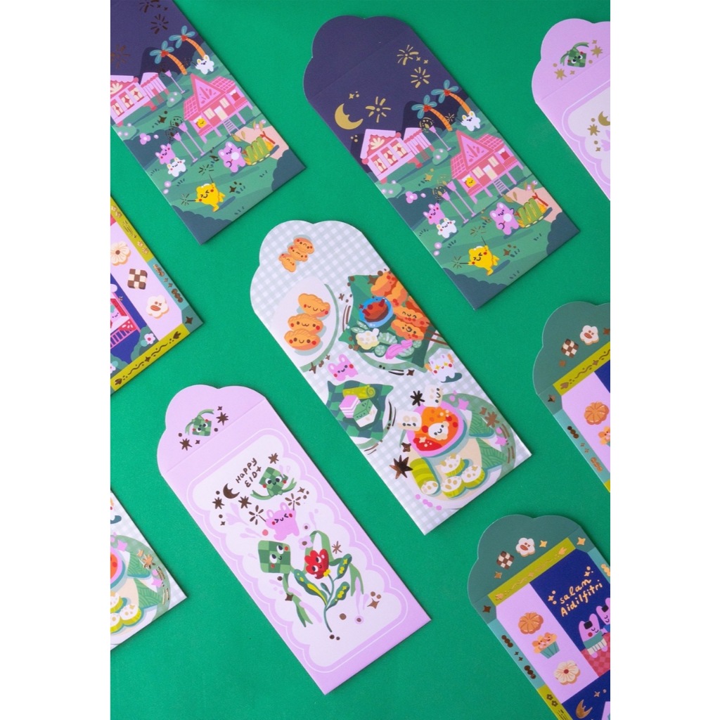 Raya Packet 2025 by QuirkyQing (8 pcs, 4 designs) | Shopee Malaysia