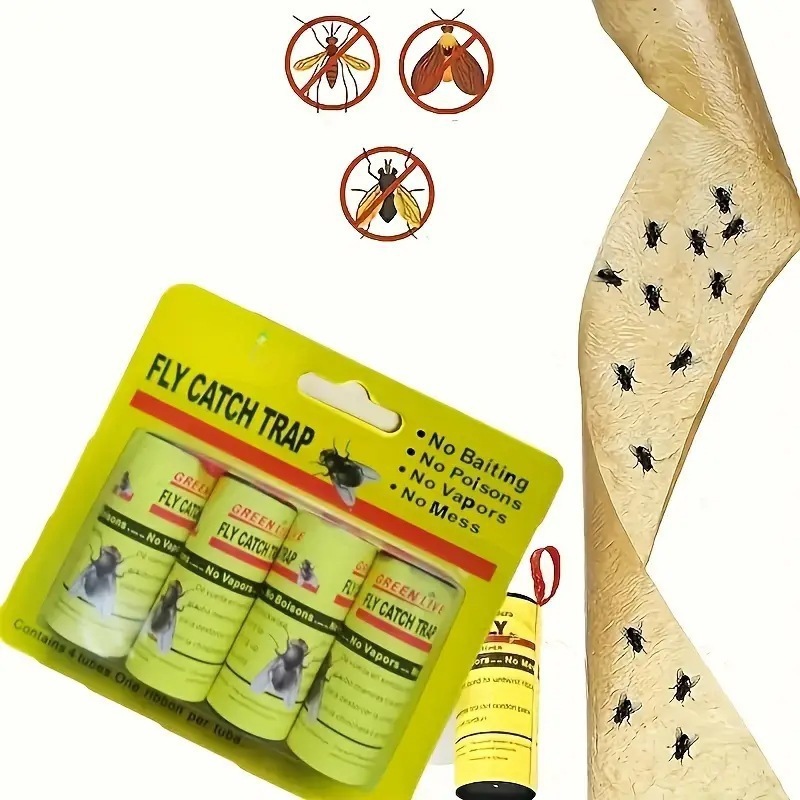 [MRSAVE] 8 Pcs Disposable Fly Trap Sticker Fly Trap Catcher Rolls ...