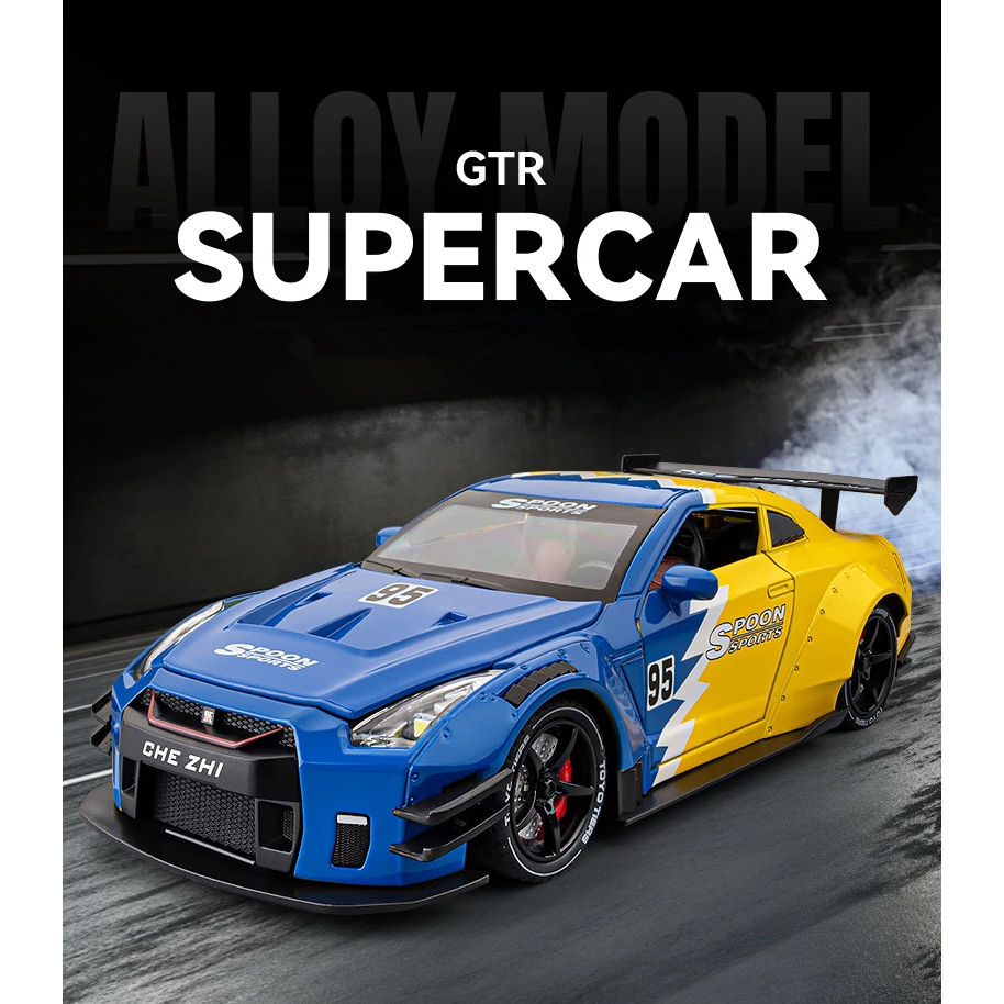 1:24 Nissan GTR GT-R R35 Alloy Sports Car Simulation Diecast Metal ...