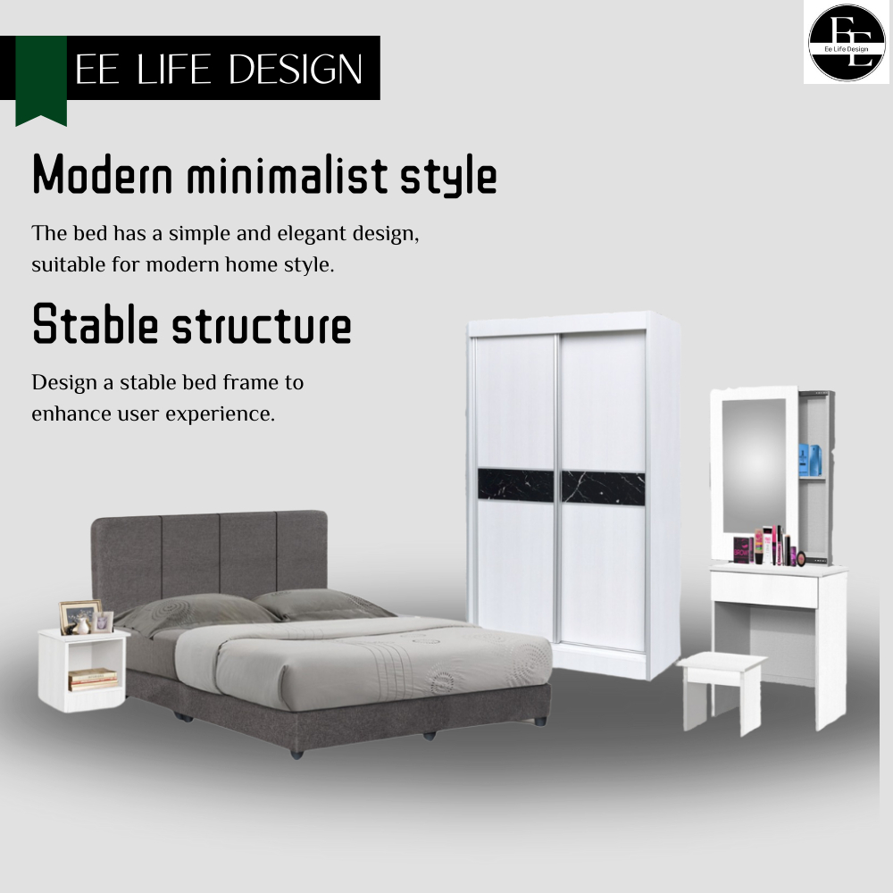[EE LIFE DESIGN] SET BILIK TIDUR 5 DALAM 1 / BEDROOMSET / 5 IN 1 Full ...