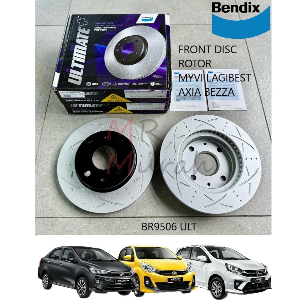 Bendix Ultimate BR9506 ULT 18mm Front Disc Rotor [Racing] Perodua Myvi ...
