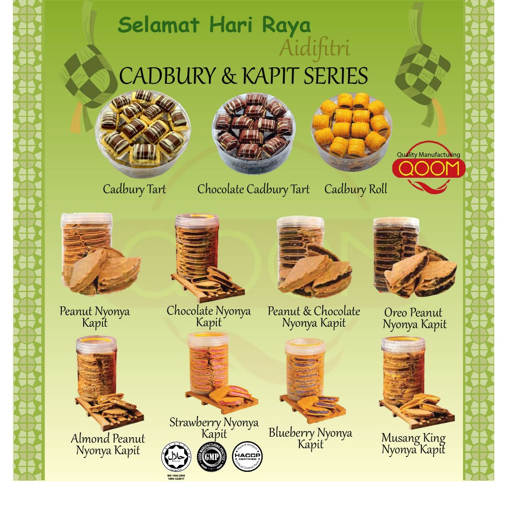 BUY 5 FREE 1 KUIH RAYA BISKUT RAYA COOKIES RAYA 2025 CADBURY TART KAPIT ...