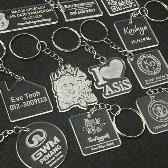 Keychain Acrylic Budjet Custom Keychain Engraved Corporate Gift,logo ...