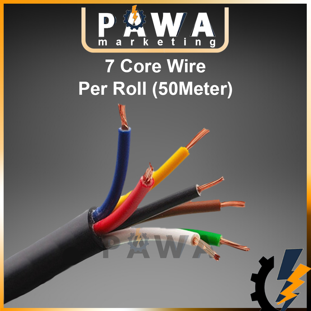 (50Meter) Magnum Cable 100% Copper 7 Core Wire Automotive Bus Trailer ...