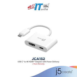 j5Create USB-C® to 4K HDMI™ Adapter with Power Delivery (JCA152)