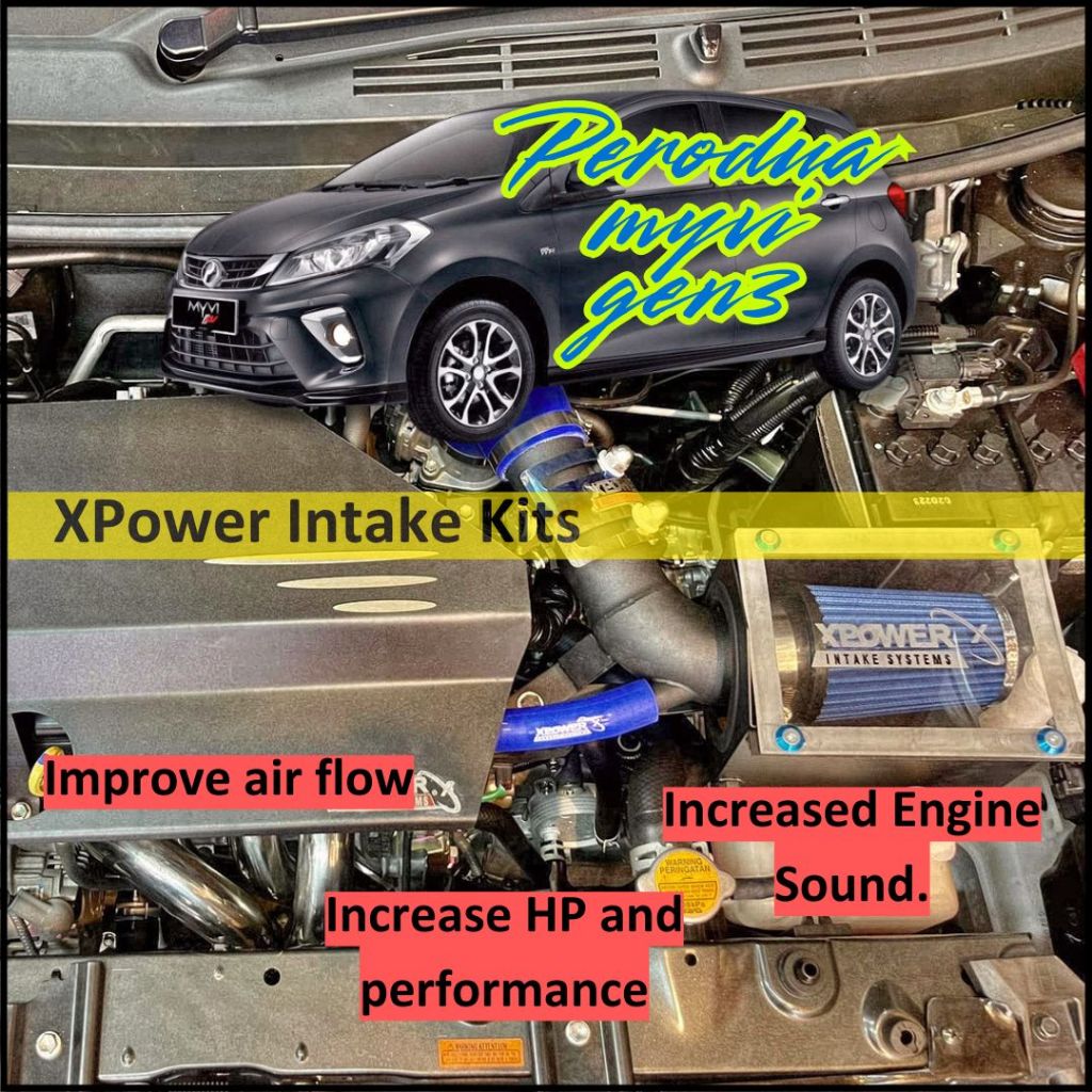 Perodua Myvi 3rd Gen 18+ 1.3 1.5 XPower Intake Kits Open Pod Intake ...