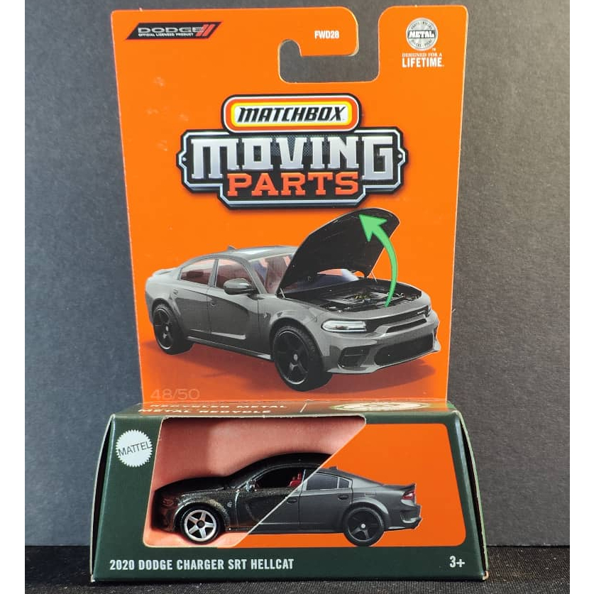 Matchbox 2020 Dodge Charger SRT Hellcat - Modellino Con Parti Mobili, Serie 39/54, 70° Anniversario