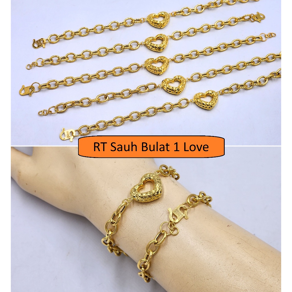 Rantai Tangan Sauh 1 Love Gemuk Emas 916 Original Emas Murah Emas Bajet ...